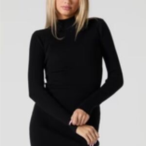 Elegant Black Turtleneck Dress